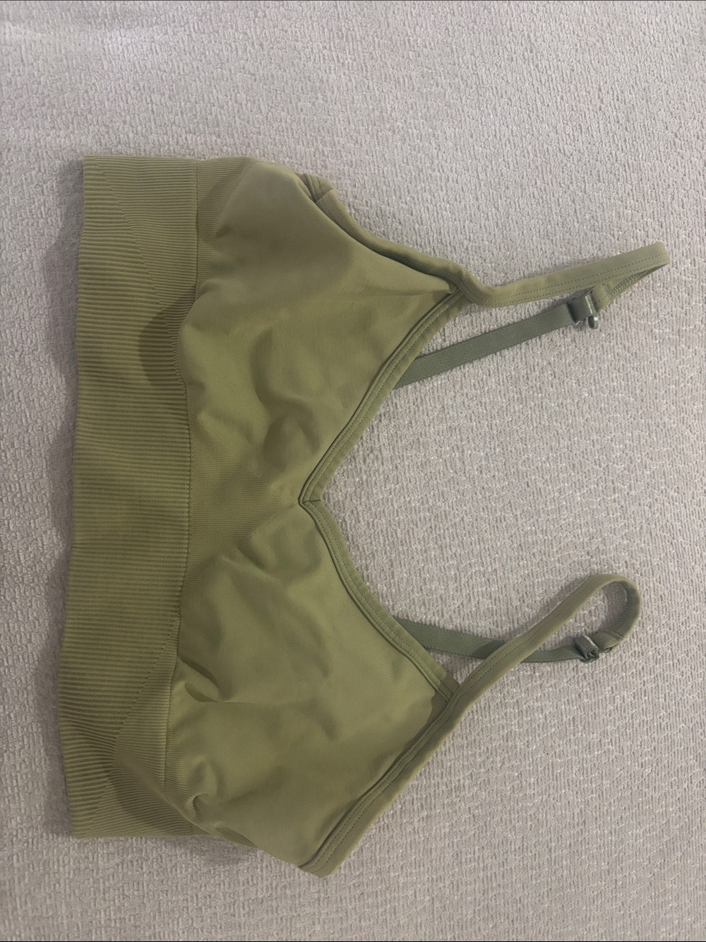 lululemon athletica Olive Green Adjustable-Strap Sports Bra